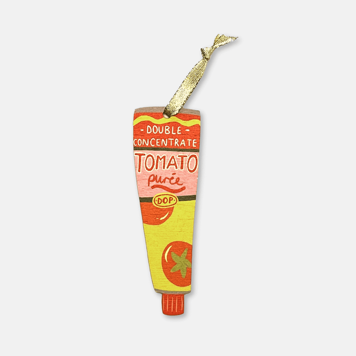 Tomato Purée Wooden Decoration
