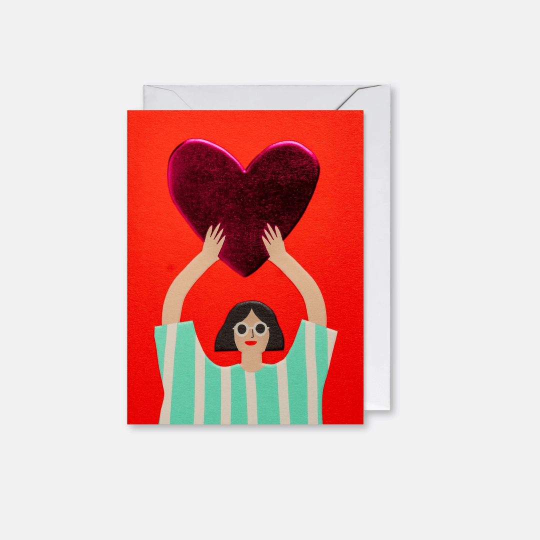 Love Heart Mini Greetings Card