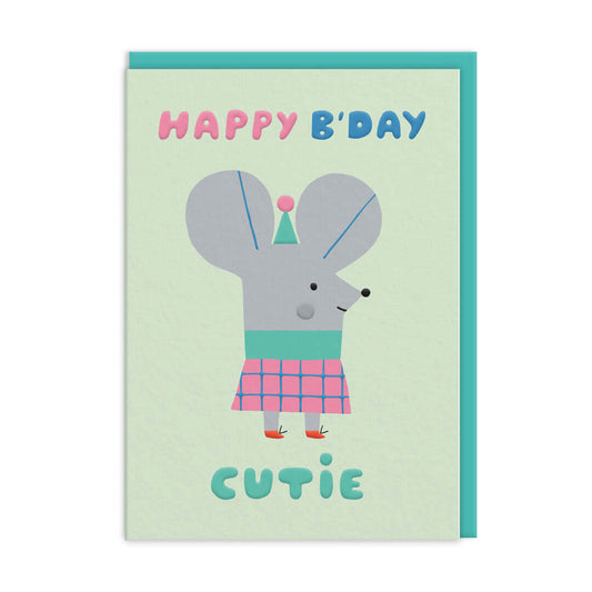 Cutie Mouse Birthday Greetings Card