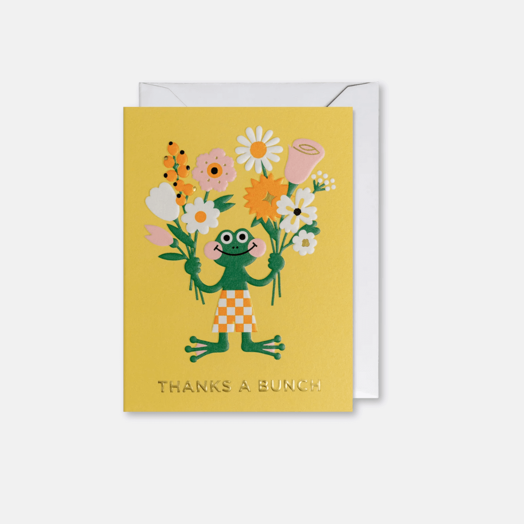 Thanks A Bunch Frog Greetings Card