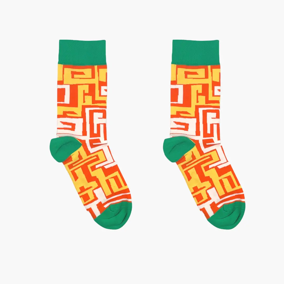 Afropop Orange Street Life Socks