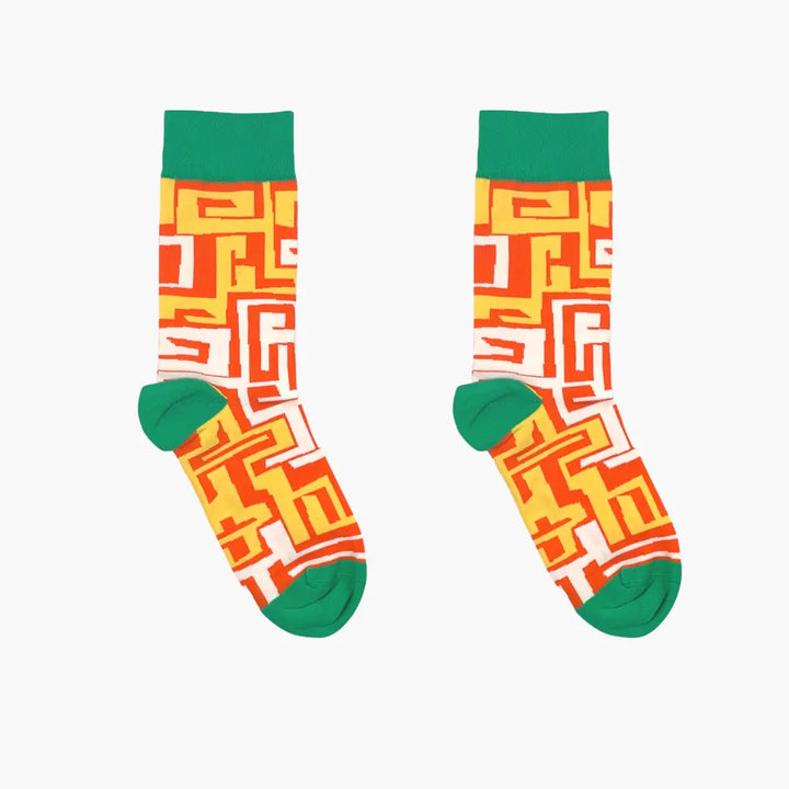 Afropop Orange Street Life Socks