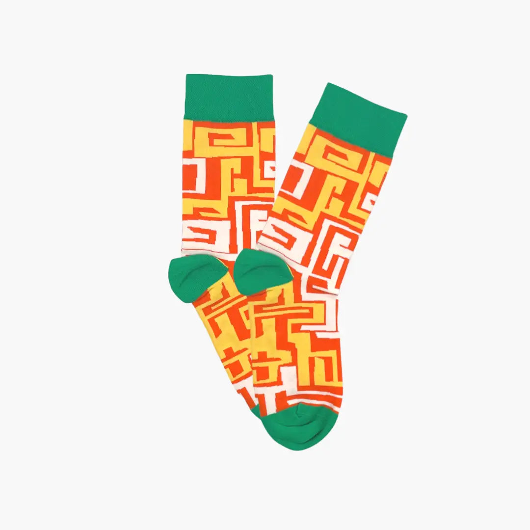 Afropop Orange Street Life Socks