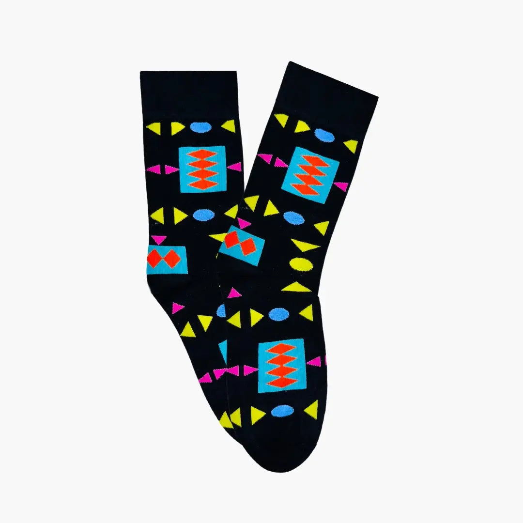 Afropop Retro Black Socks
