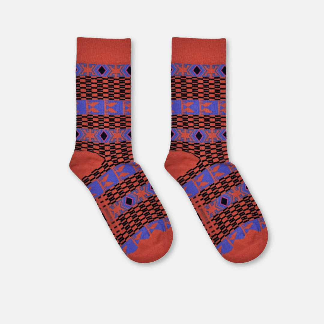 Afropop Tribal Red Socks (M/L)