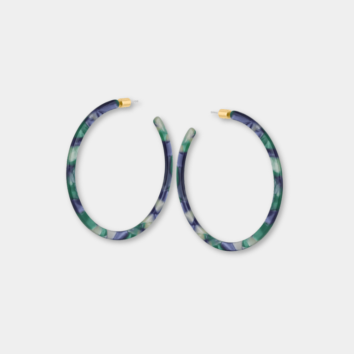 Thin Resin Hoop Earrings