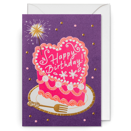 Birthday Sparkler Cake Greetings Card