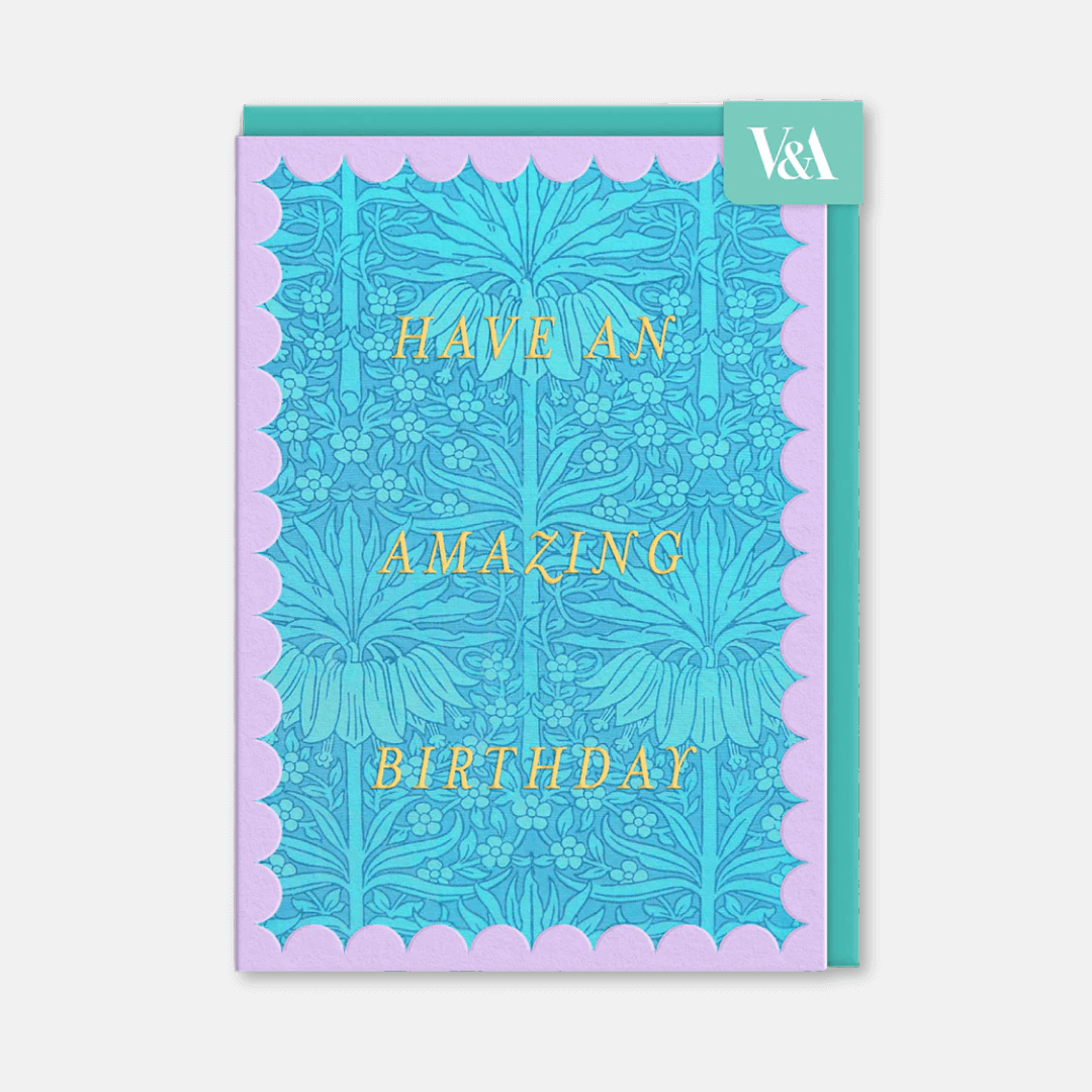 Blue Fritillaria Birthday Greeting Card
