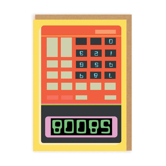 Boobs Calculator Greetings Card