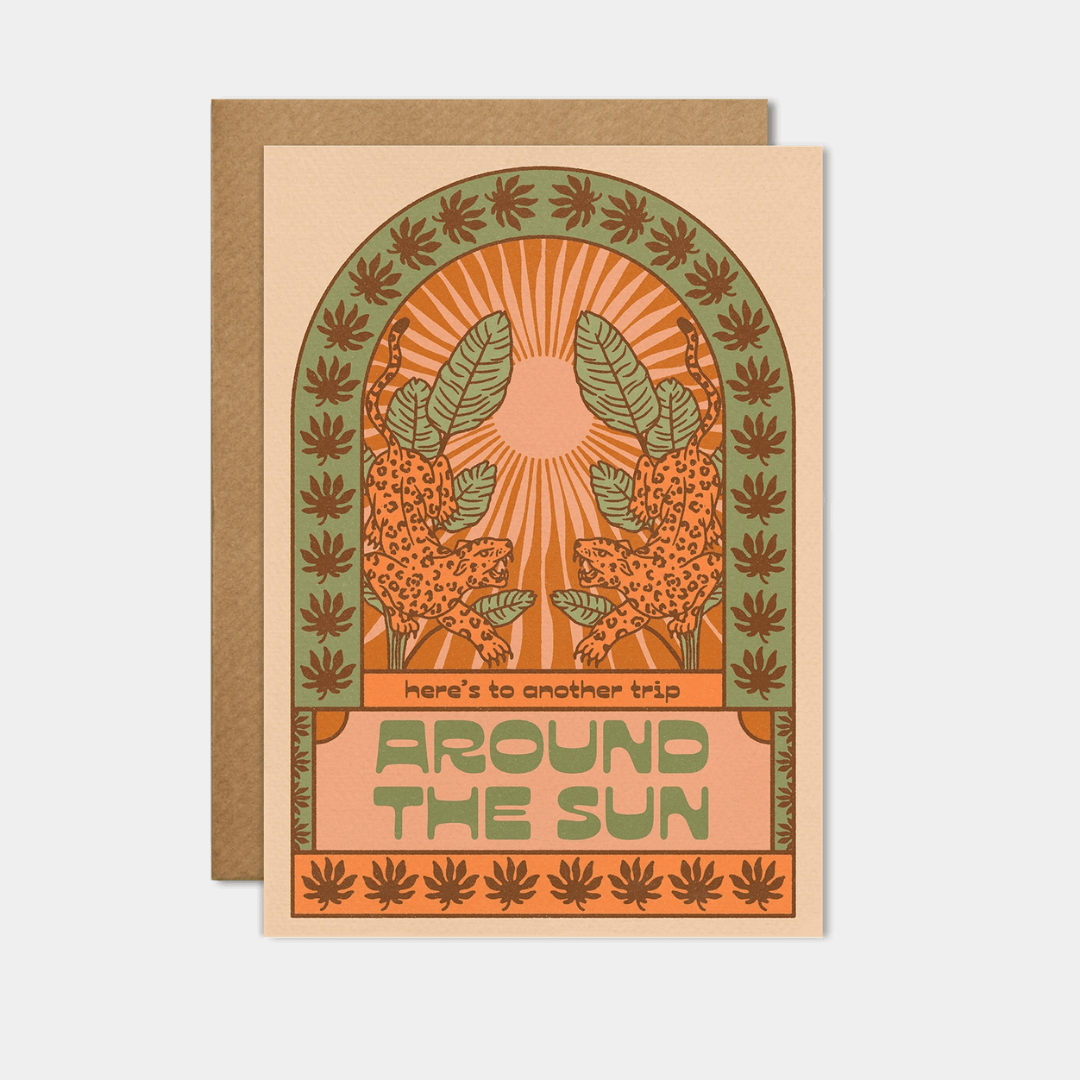 Leopard Another Trip Around The Sun Greetings Card