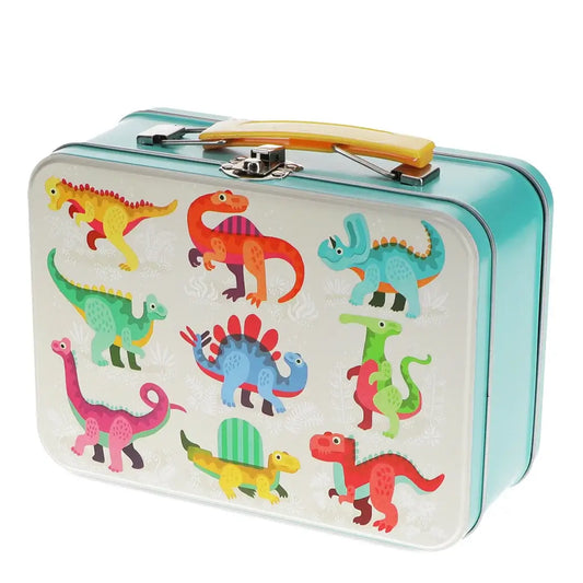 Colourful Dinosaur Tin Carry Case