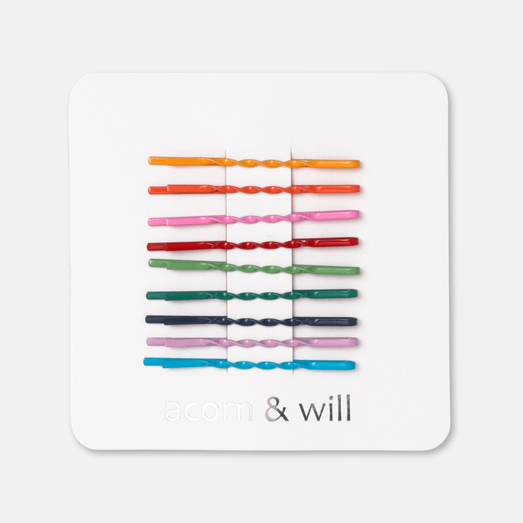 Colourful Twisty Bobby Pins