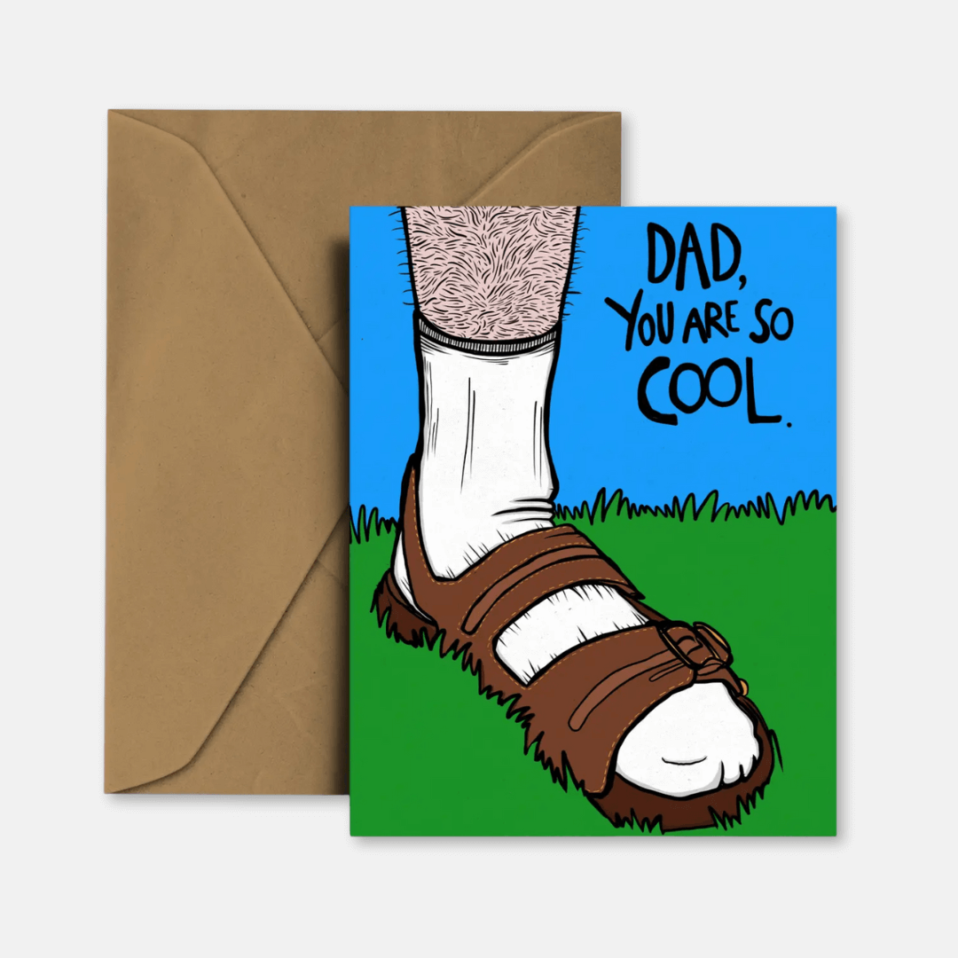 Socks and Sandals Cool Dad Greetings Card