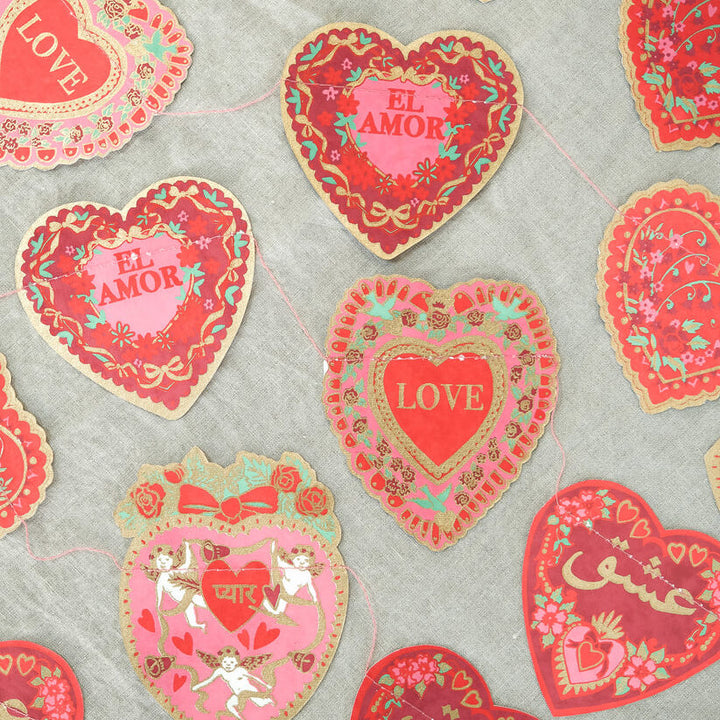 Love Hearts Paper Garland