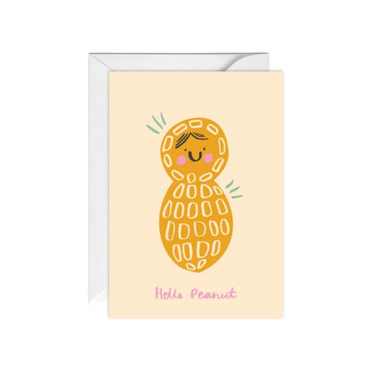 Hello Peanut New Baby Greetings Card