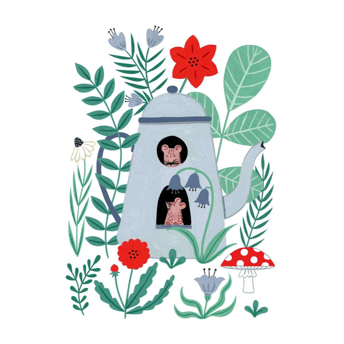 Teapot Mice A5 Print