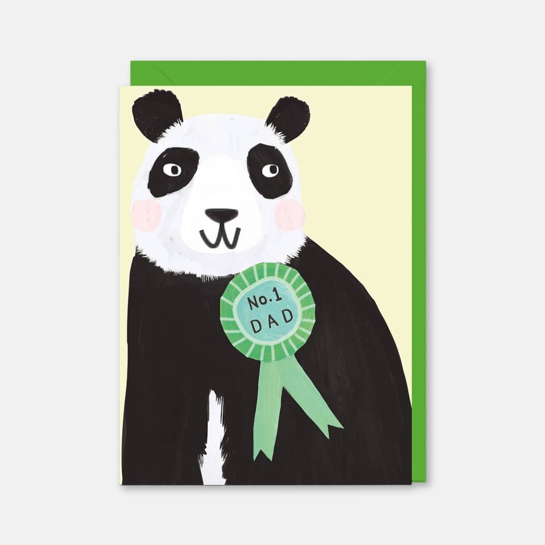 No 1 Dad Panda Greetings Card