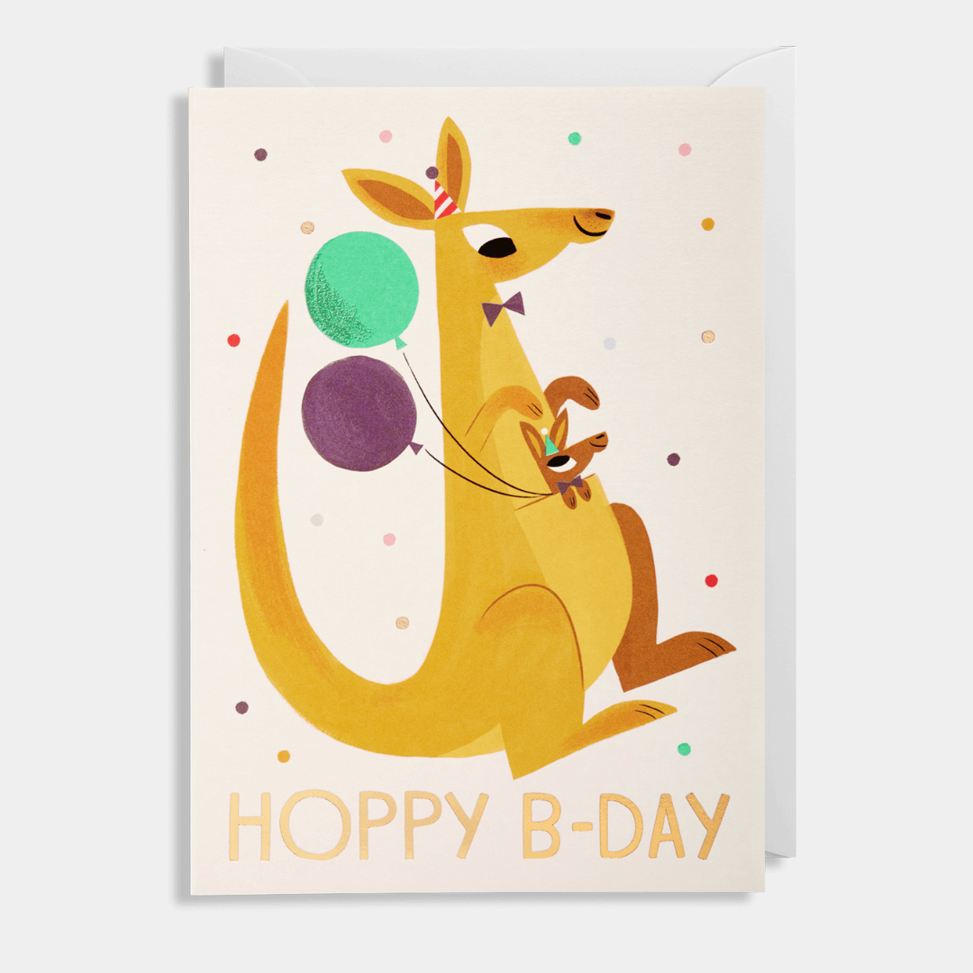 Hoppy Birthday Kangaroo Greetings Card