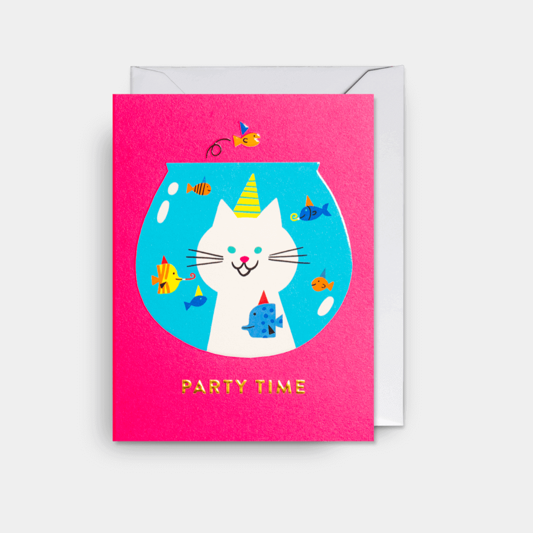 Fish Bowl Party Mini Greetings Card