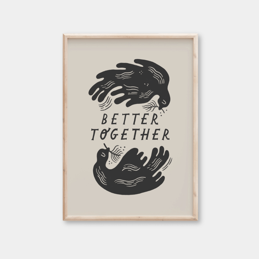 Better Together A4 Art Print