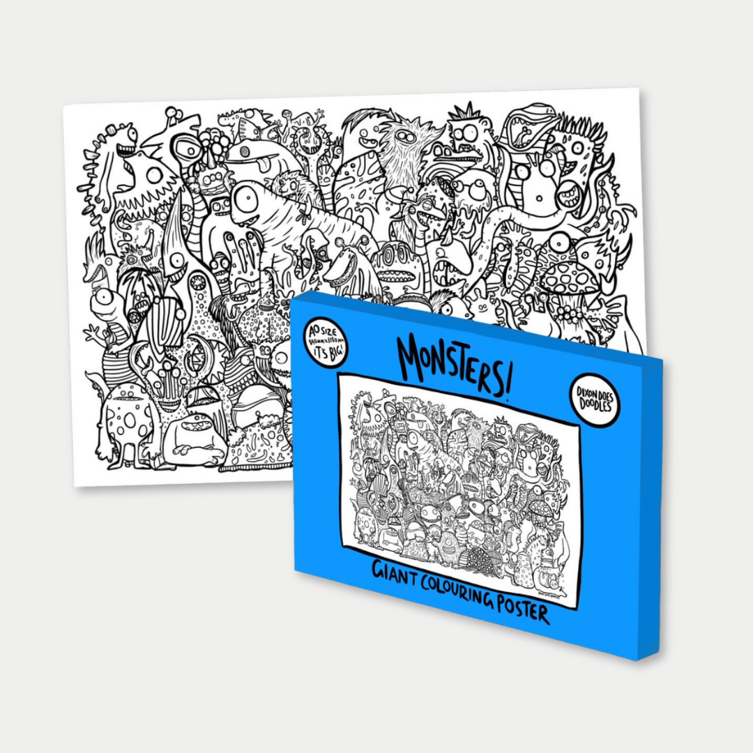 Monsters Giant Colouring Poster