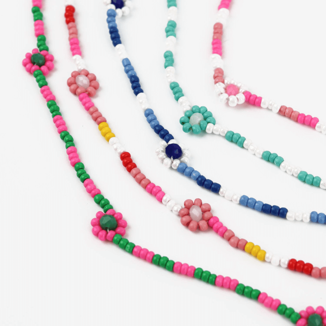 Beaded Daisy Necklaces