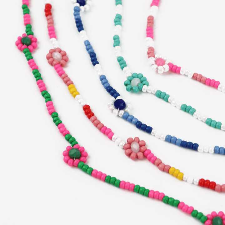 Beaded Daisy Necklaces