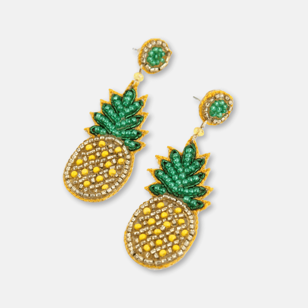 Beaded Pineapple Earrings