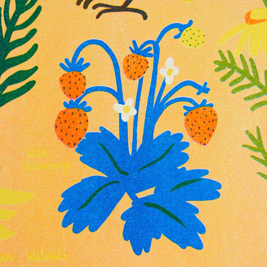 July Foraging Riso Print
