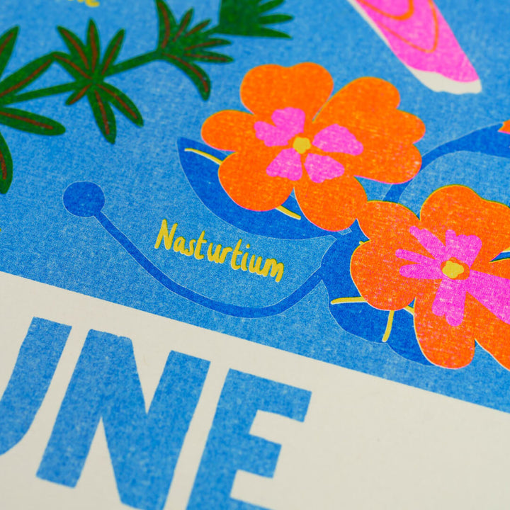 June Foraging Riso Print