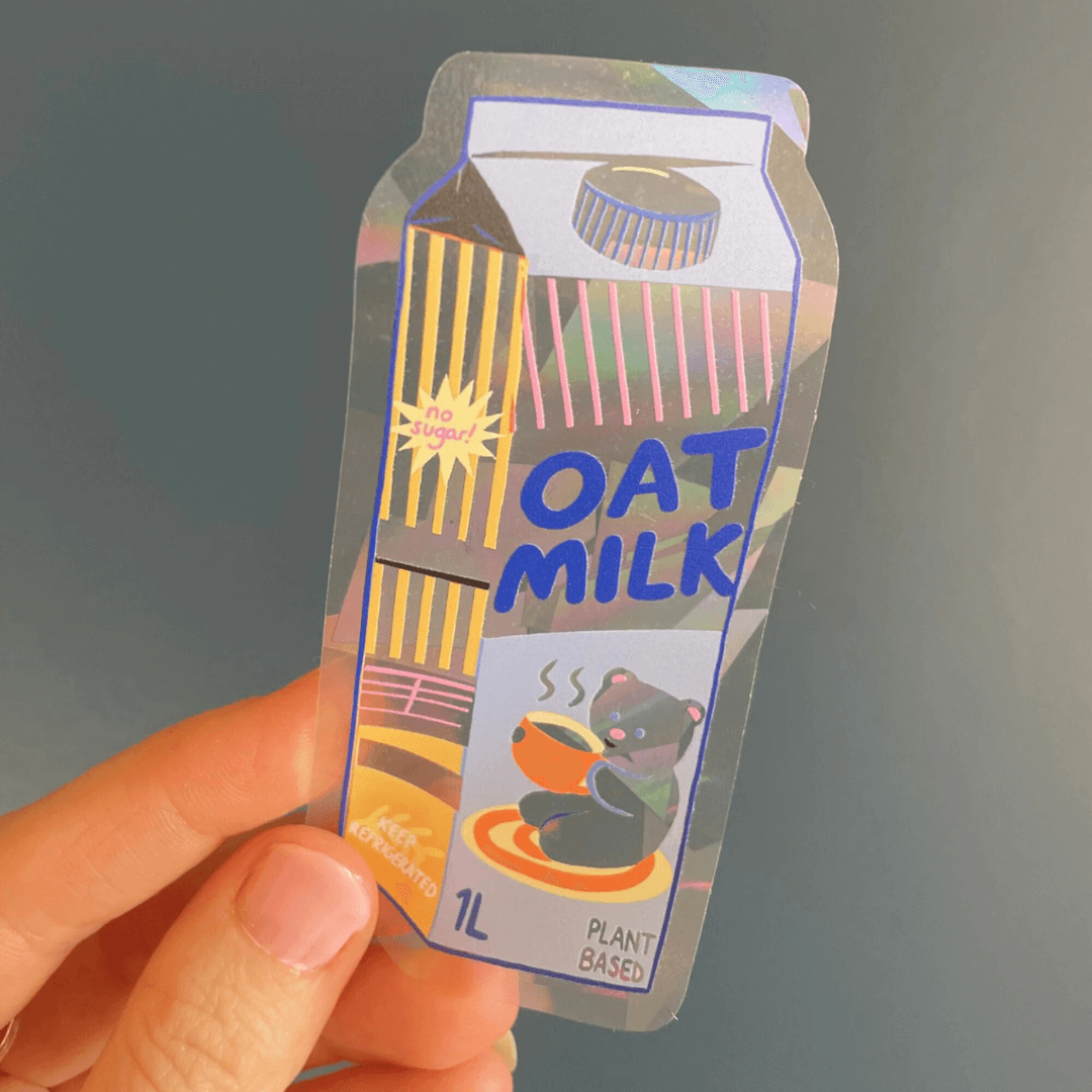 Oat Milk Suncatcher Sticker