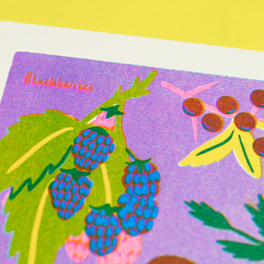 September Foraging Riso Print