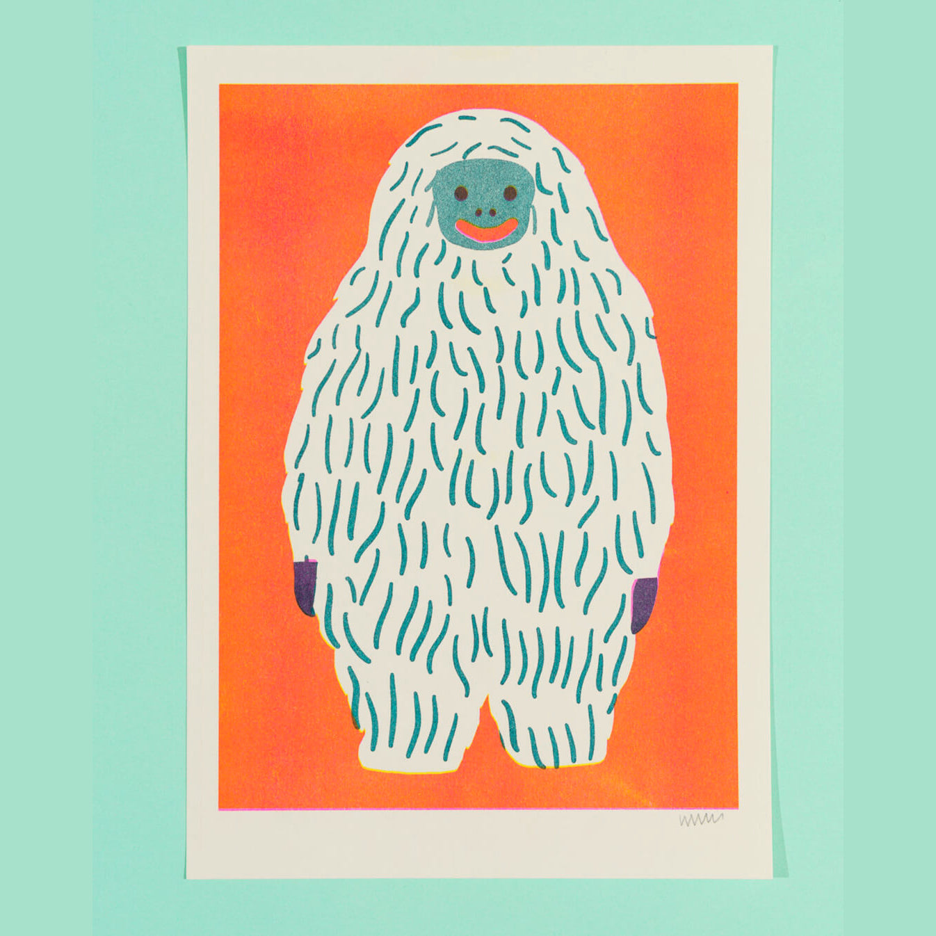 Naomi Wilkinson 'Yeti' Riso A4 Print