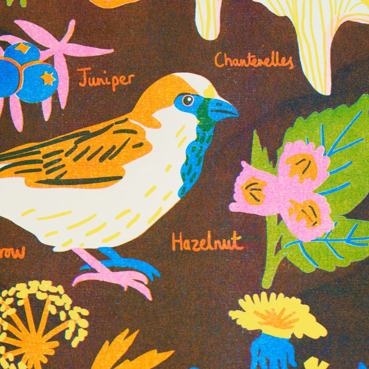 October Foraging Riso Print