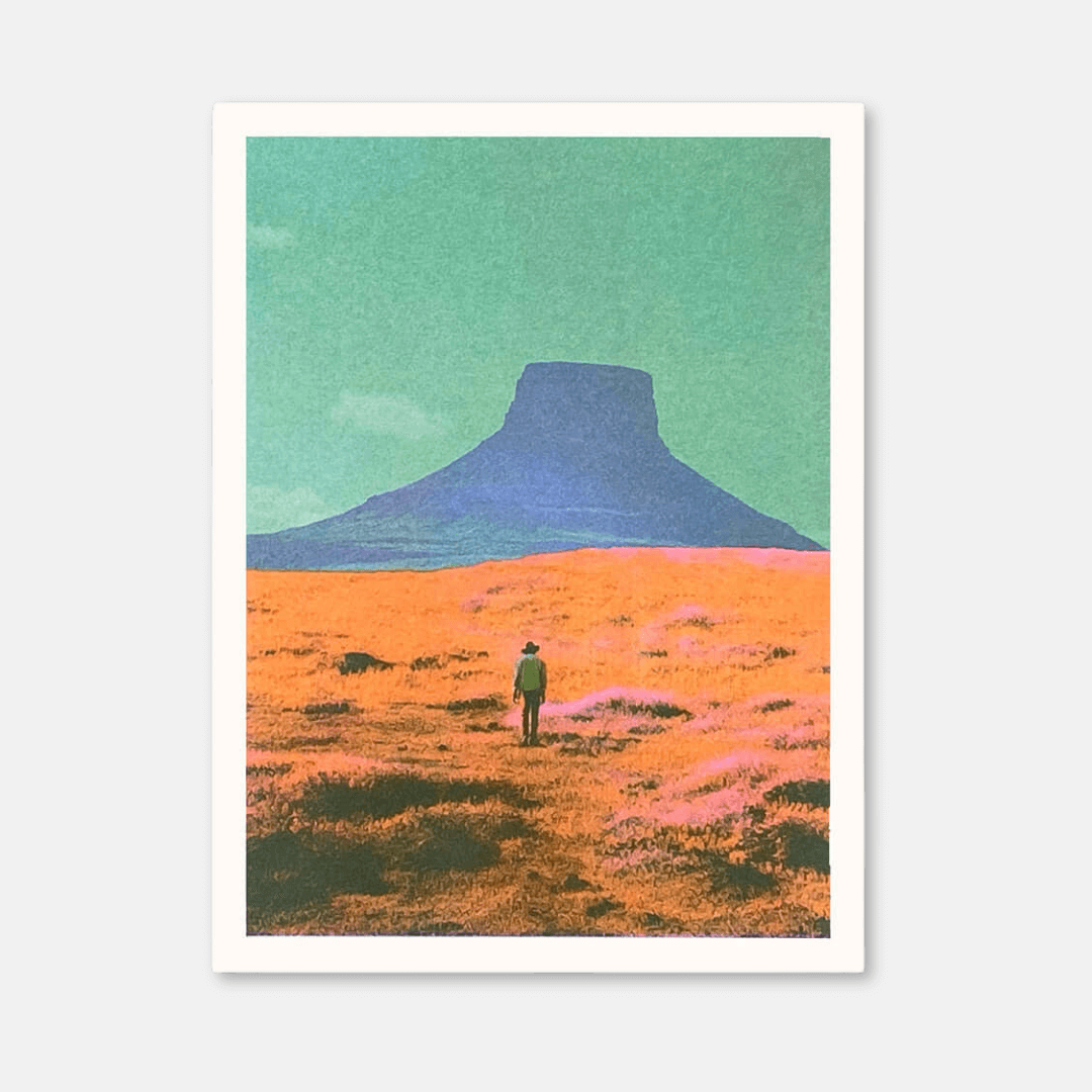 Lone Cowboy A5 Riso Art Print