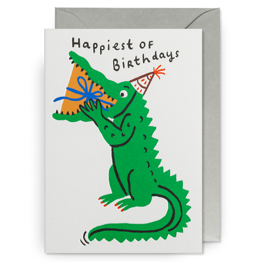Party Crocodile Birthday Greetings Card