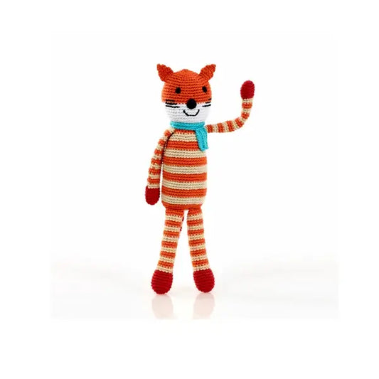 Crochet Fox Toy with Rattle