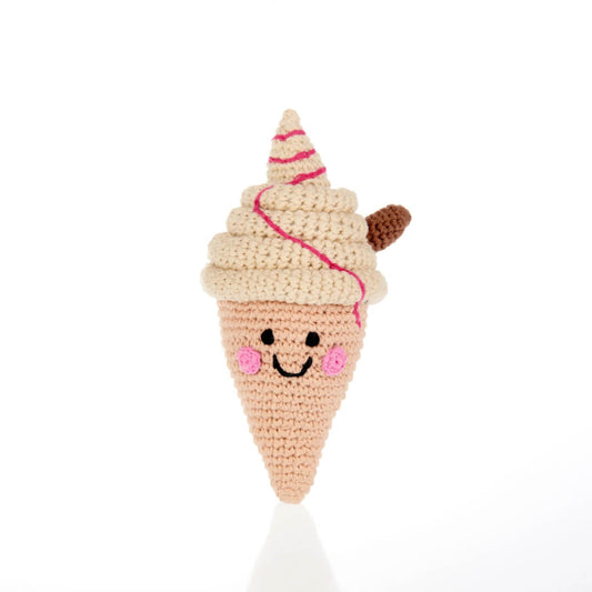 Whippy Ice Cream Crochet Rattle