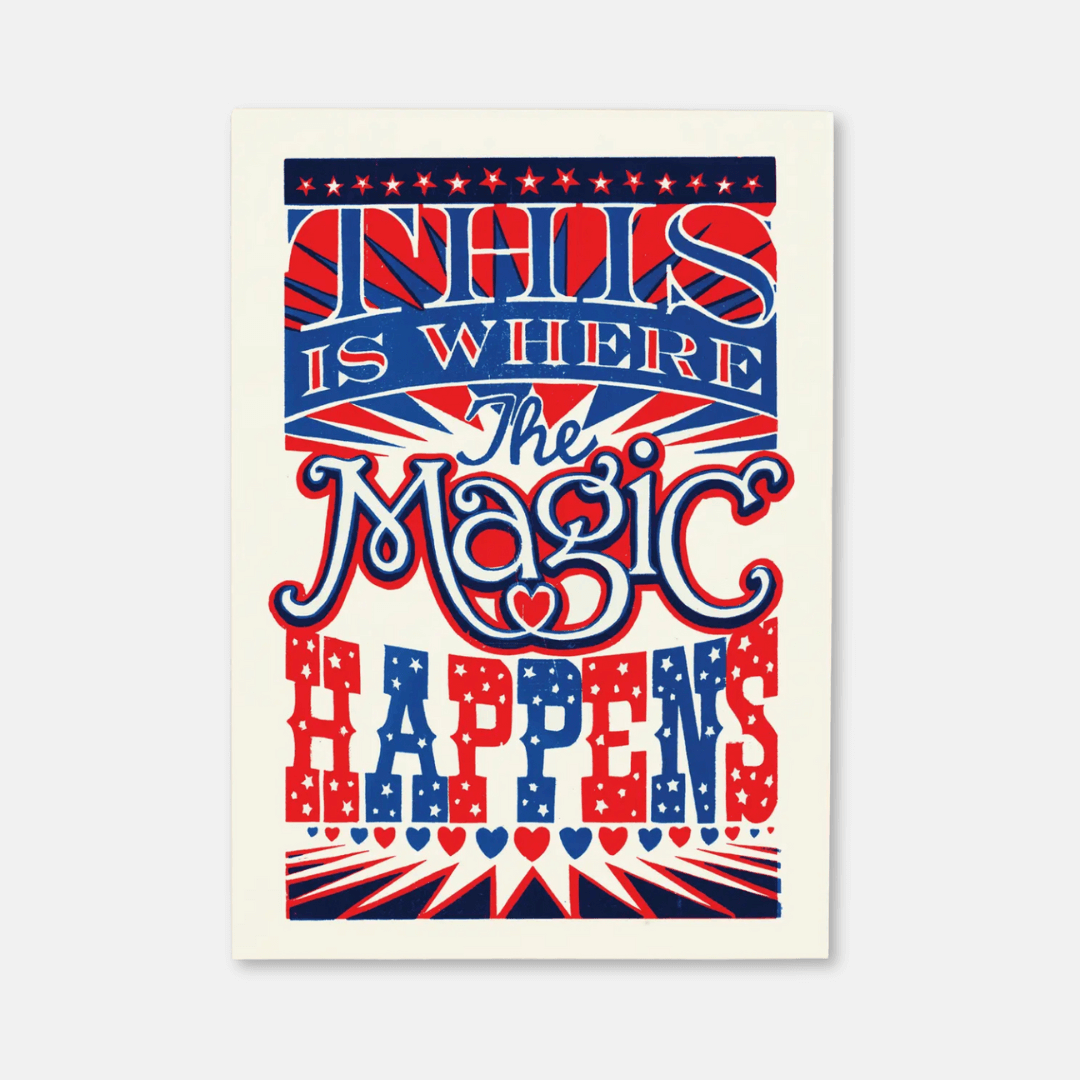 Where The Magic Happens Greetings Card