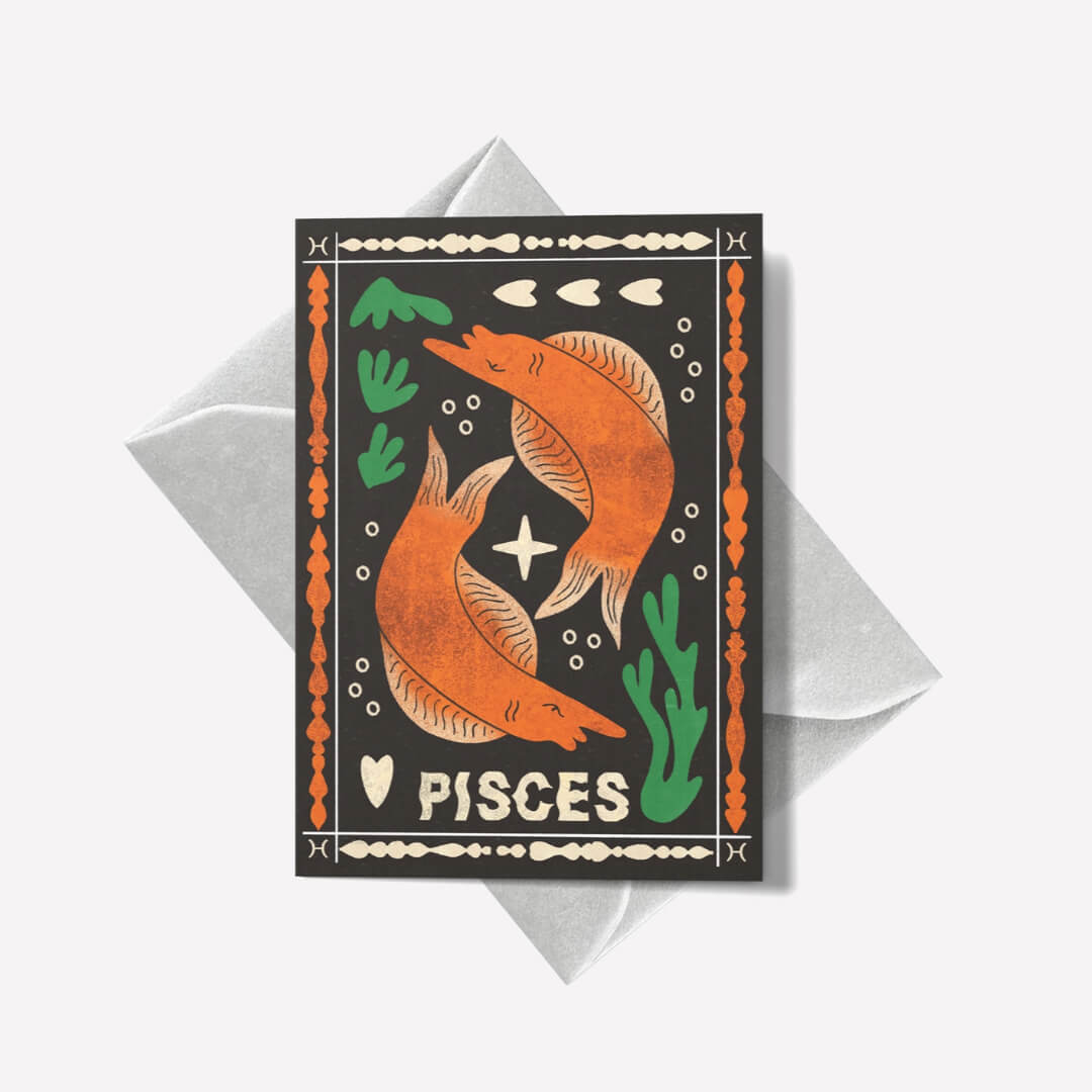 Pisces Mini Greetings Card