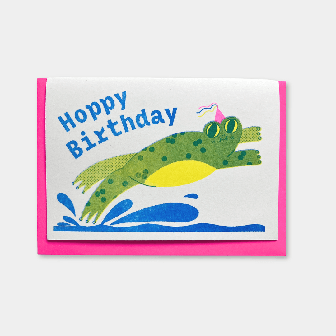 Hoppy Birthday Riso Greetings Card