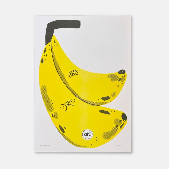 Ripe Bananas A3 Riso Print