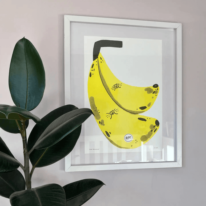 Ripe Bananas A3 Riso Print