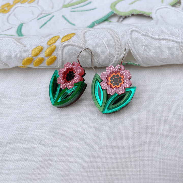 Agnes Floral Drop Earrings