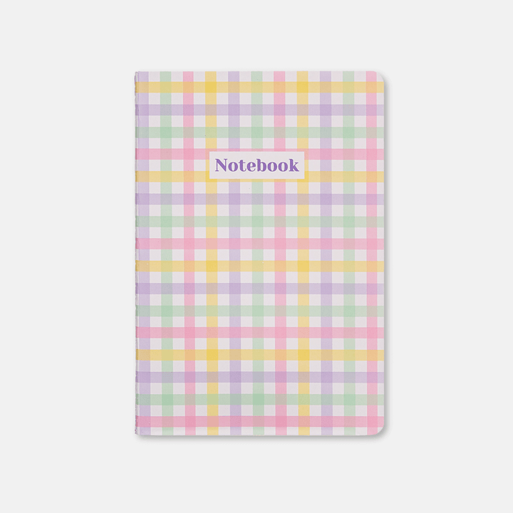 Gingham Check A5 Lined Notebook