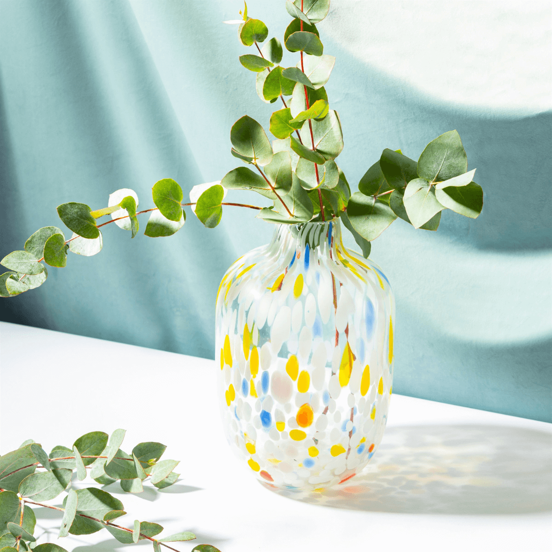 Large Speckled Glass Vase