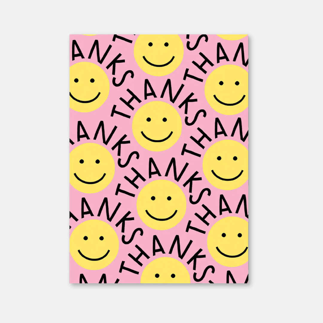 Smiley Thanks Postcard