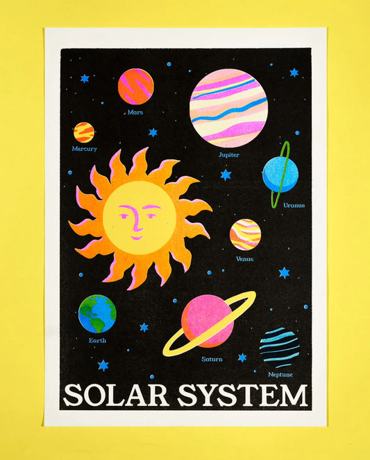 Solar System Riso Print