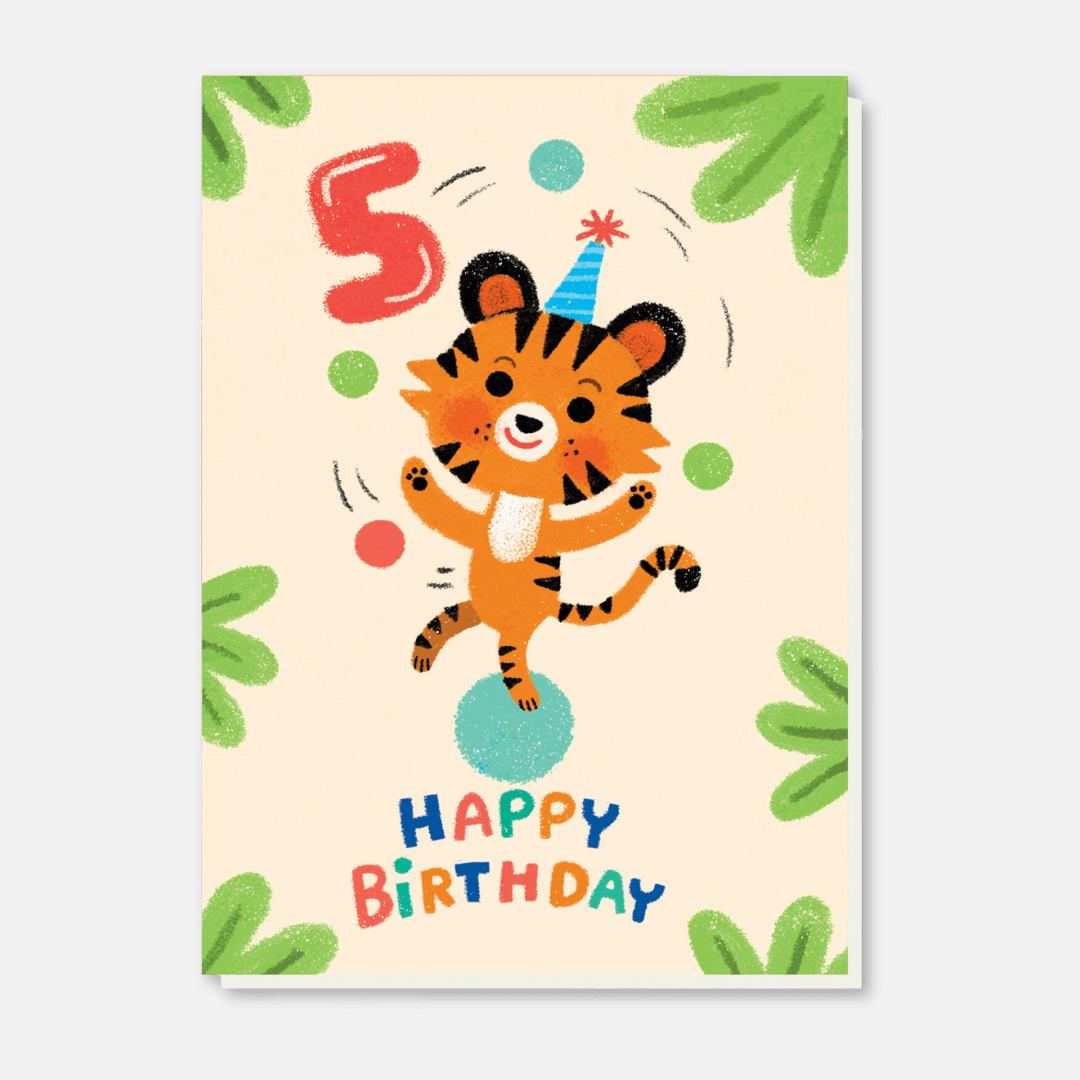 5th Birthday Juggler Greetings Card
