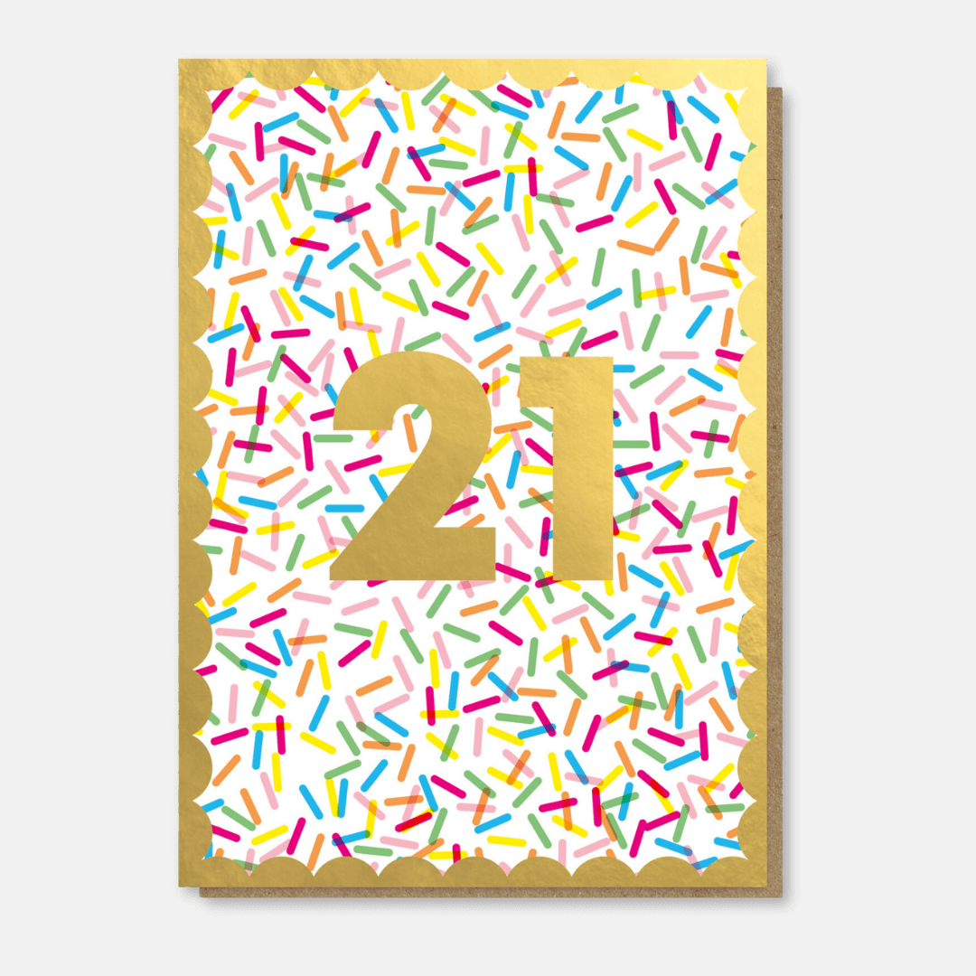 Sprinkles 21st Birthday Greetings Card